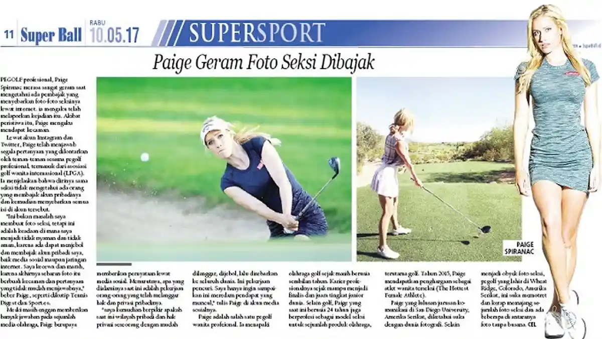 Pemain Golf Ini Marah Foto Seksinya Tersebar