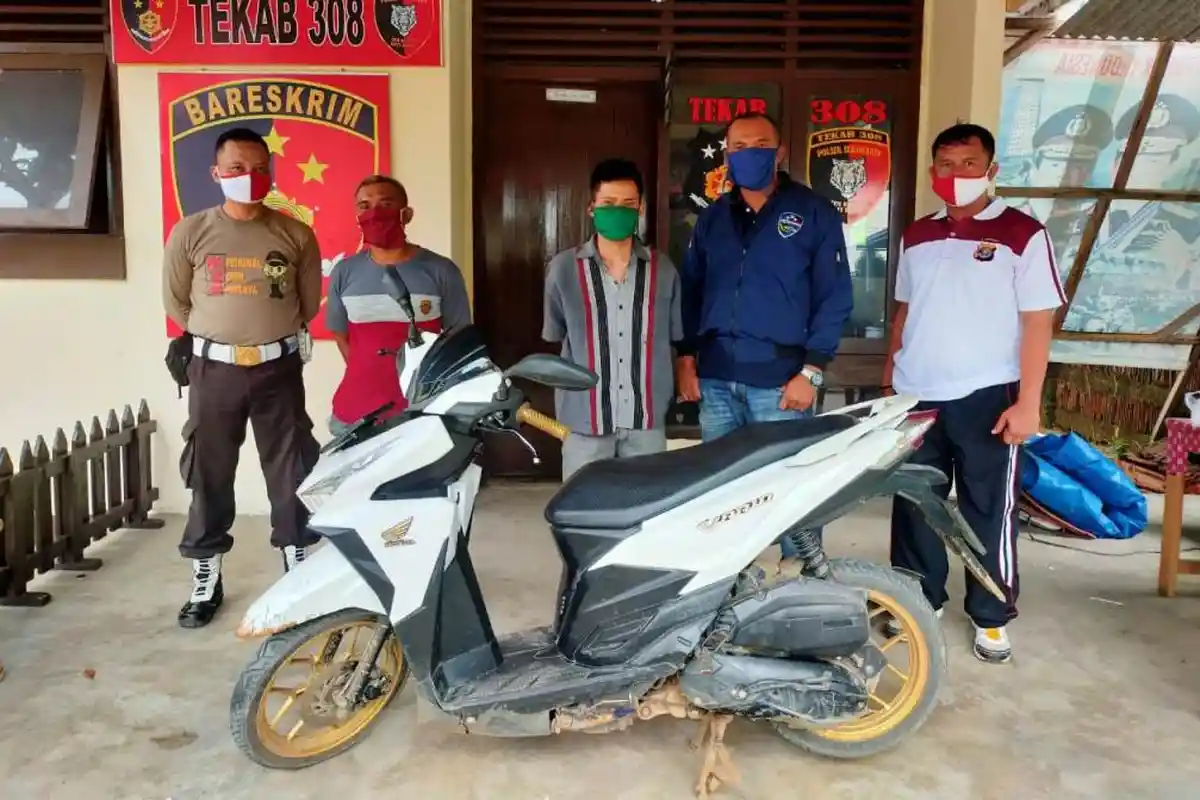 Polisi Ringkus Penadah Motor Hasil Pembegalan di Sukoharjo Pringsewu