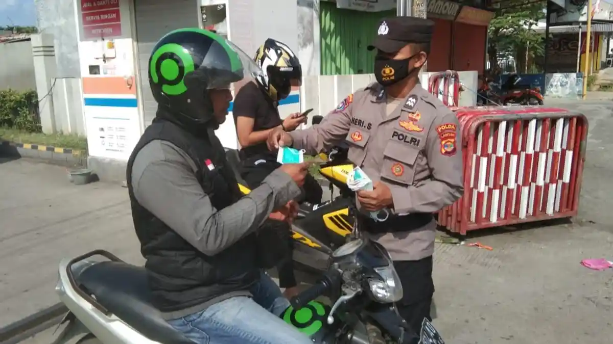 2 Pekan, Satgas KRYD Polda Lampung Tekan Pelanggaran Prokes