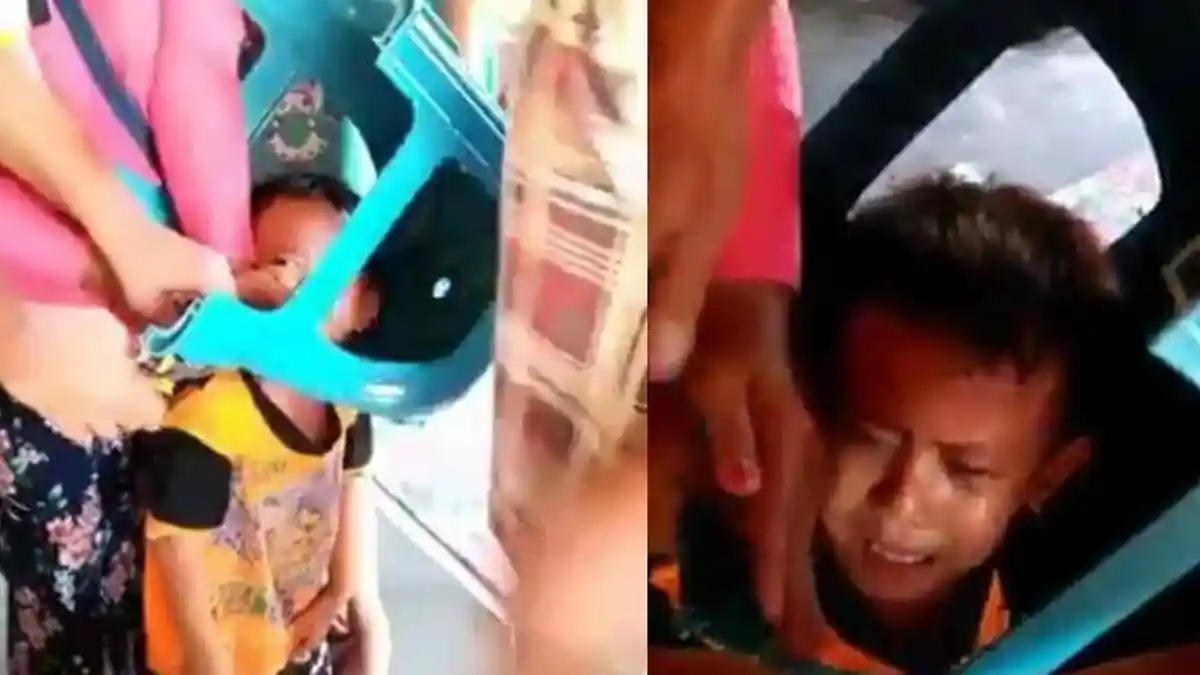 Video Viral! Kepala Bocah Terselip di Celah Kursi, Lihat Cara Melepaskannya Malah Undang Tangis