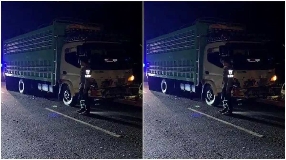 Kecelakaan Maut, Seorang Pelajar Tewas, Motor Oleng Keluar Jalur Lalu Tabrak Truk