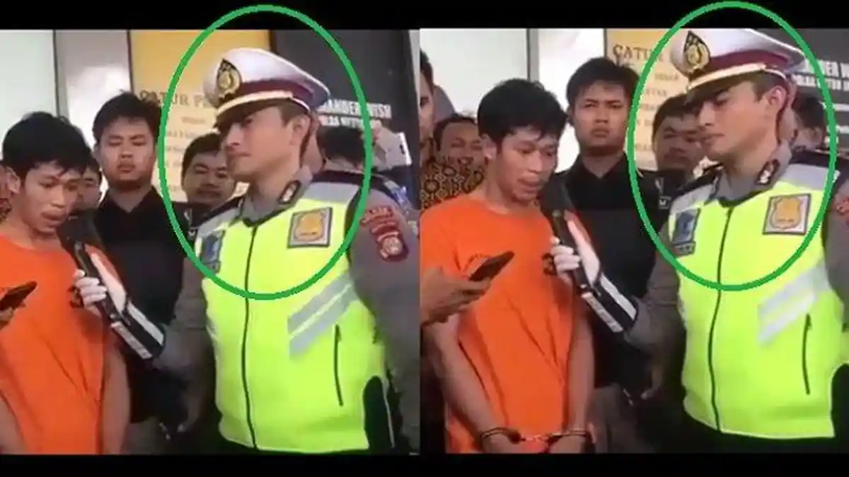 Polisi Ganteng di Sebelah Adi Saputra Saat Menangis Minta Maaf Jadi Sorotan, Siapa Sosoknya?