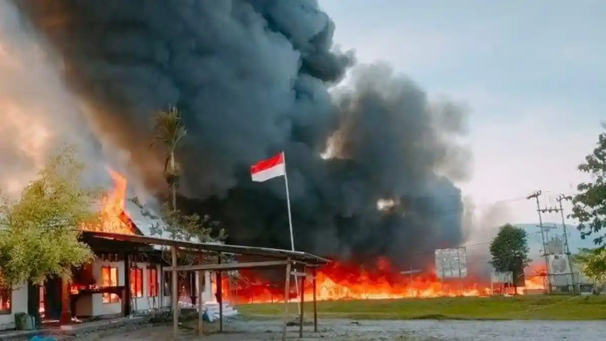 PAPUA Mencekam, Huru-hara Terjadi di Kabupaten Yalimo, Berikut Perkantoran yang Dibakar