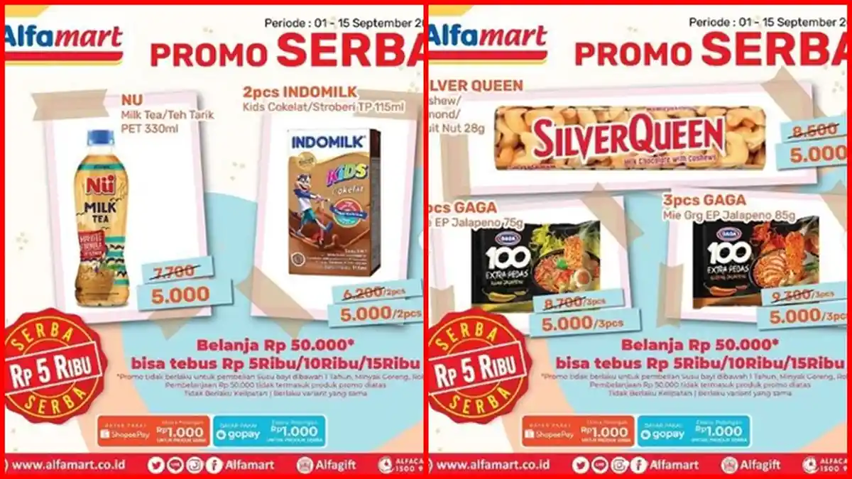 Promo Alfamart Hari ini Selasa 7 September 2021, Tebus Murah SilverQueen Rp 5.000, Ini Syaratnya