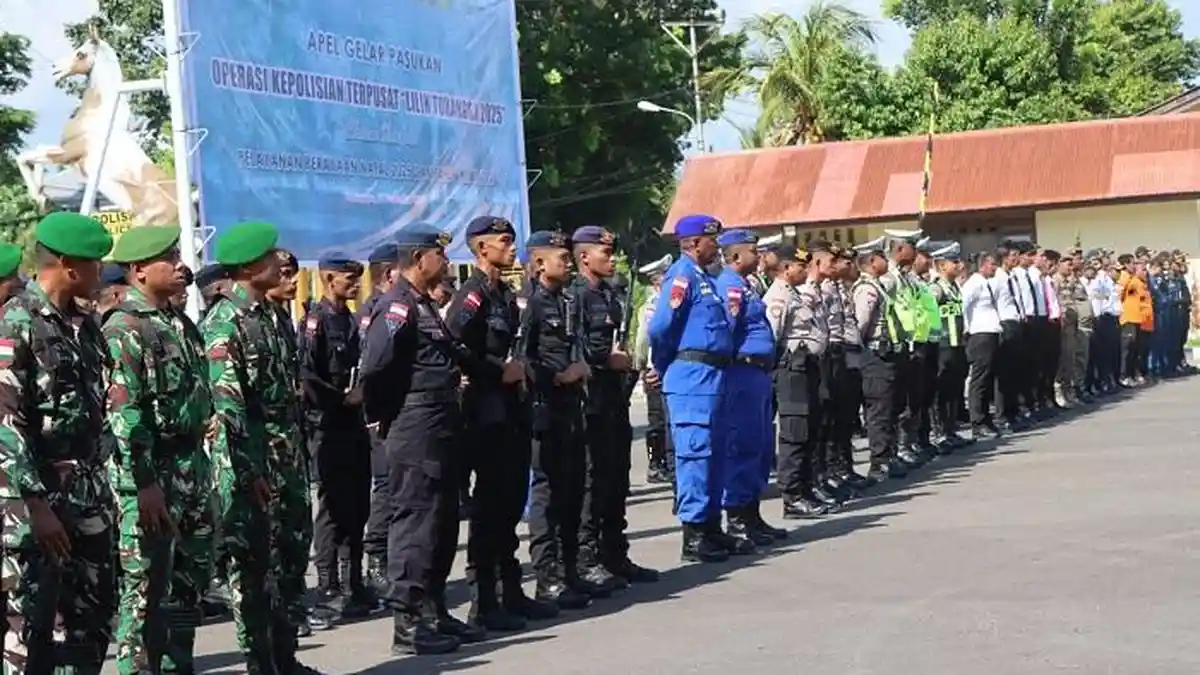 Polres Sumba Timur Gelar Apel Pengamanan Libatkan Enam Instansi Jelang Nataru