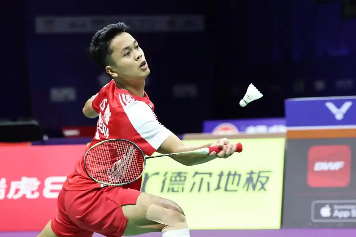 Anthony Ginting Lolos Perempat Final BWF Singapore Open 2023 Taklukkan Brian Yang 2 Set Lansung