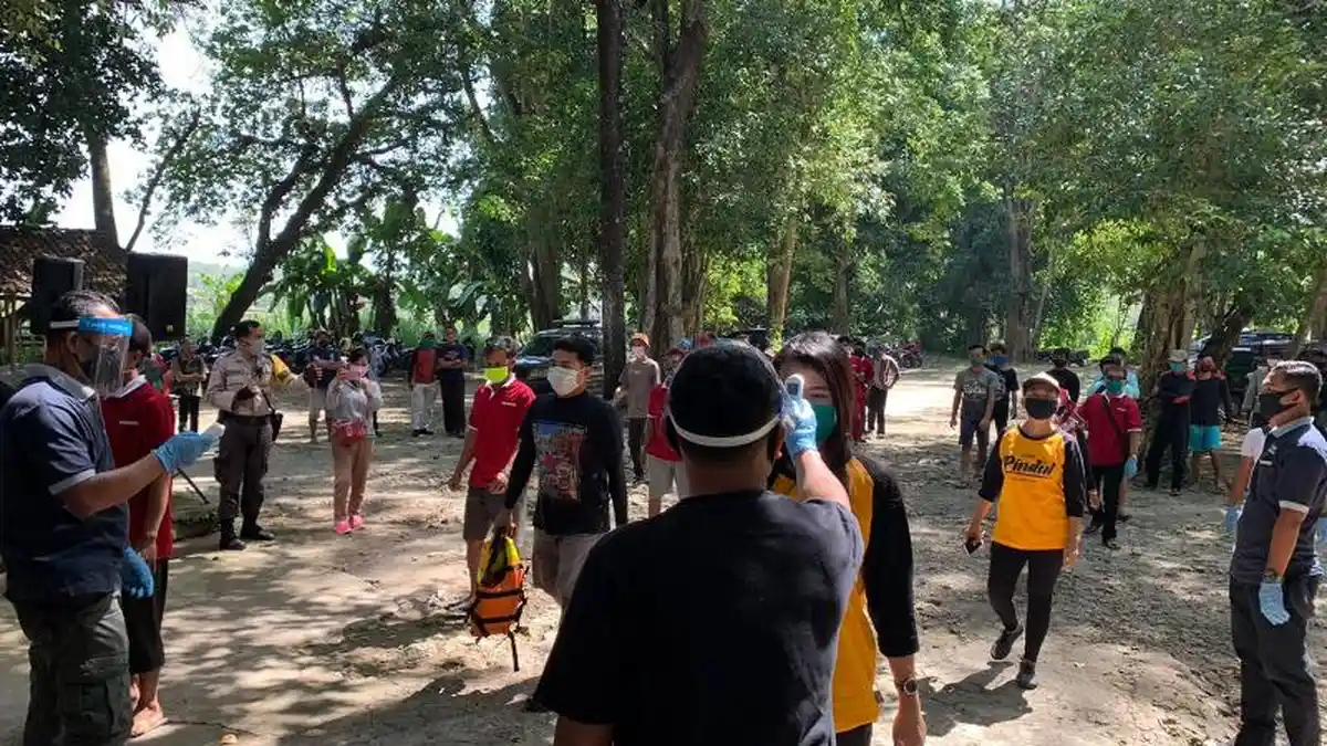 Persiapan New Normal, Pengelola Gua Pindul Gelar Simulasi dan Uji Coba Mandiri