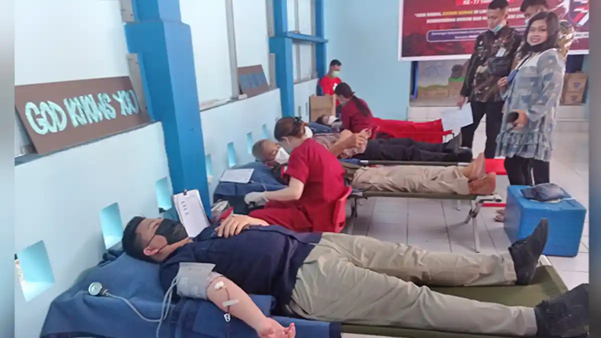 Jelang Hari Dharma Karyadhika, Rudenim Manado Sulawesi Utara Gelar Donor Darah