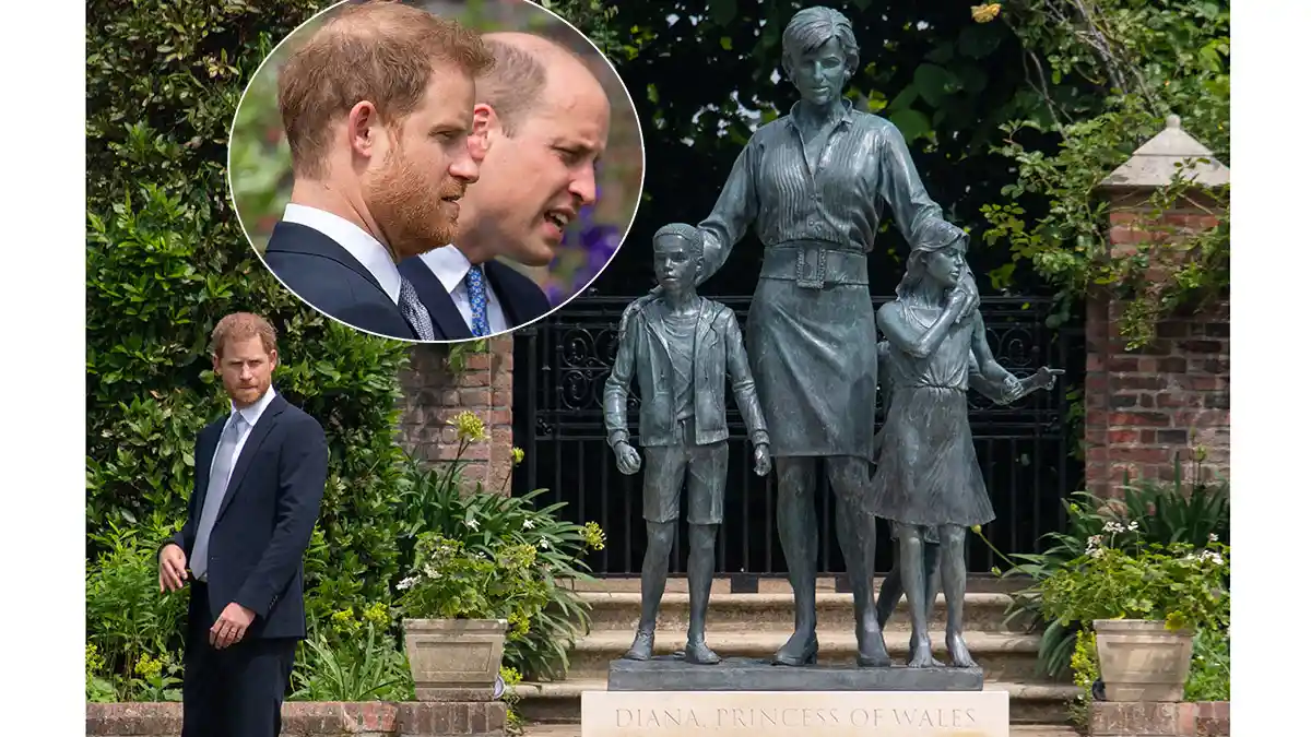 Akrab Saat Resmikan Patung Putri Diana, William dan Harry Ternyata Tetap Berseteru