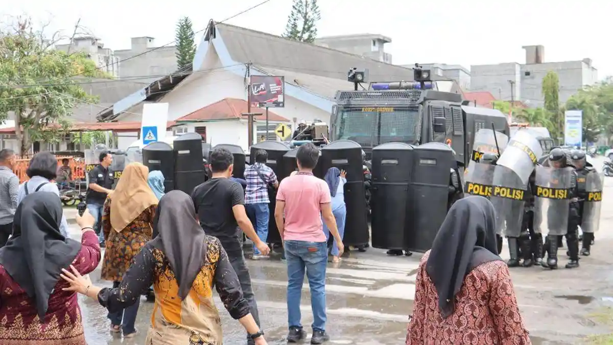 Cek Kesigapan Personel, Polres Tanjungbalai Gelar Simulasi Pengamanan Kota
