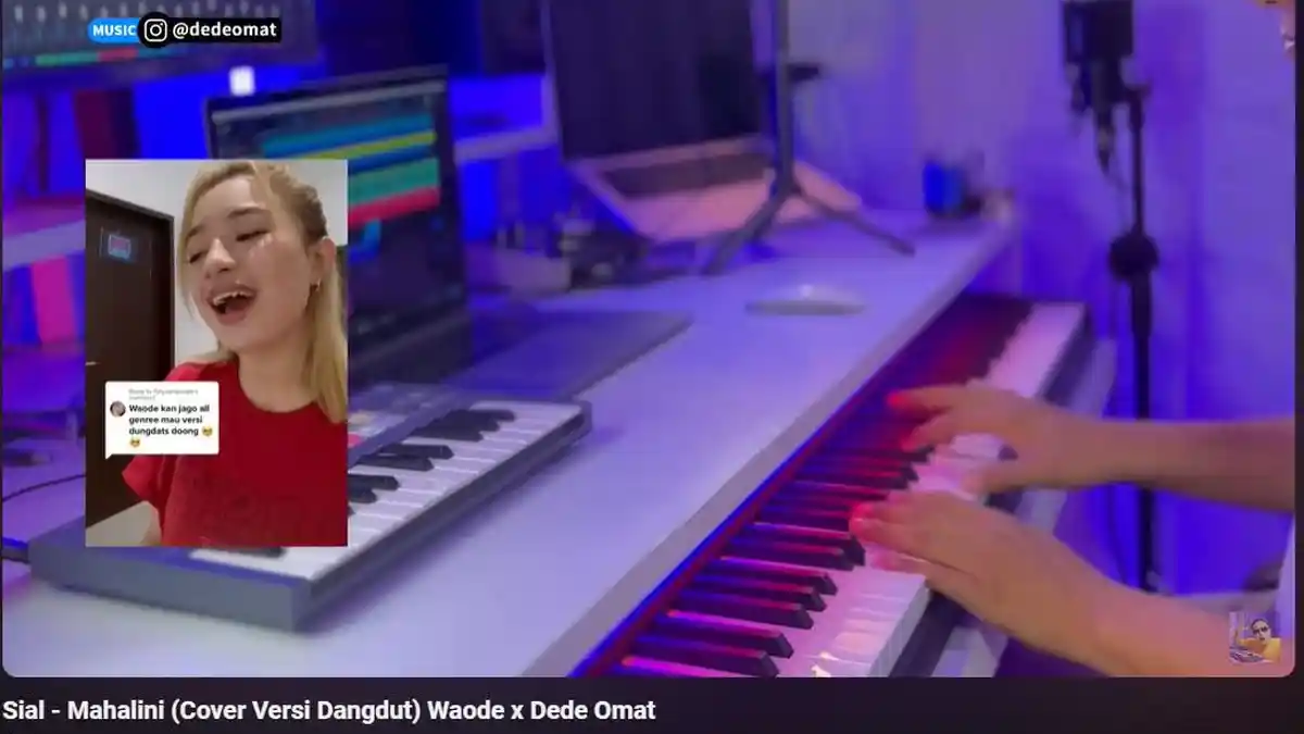 Kunci Gitar dan Lirik Lagu Sial - Mahalini Versi Dangdut, Cover By Waode x Dede Omat