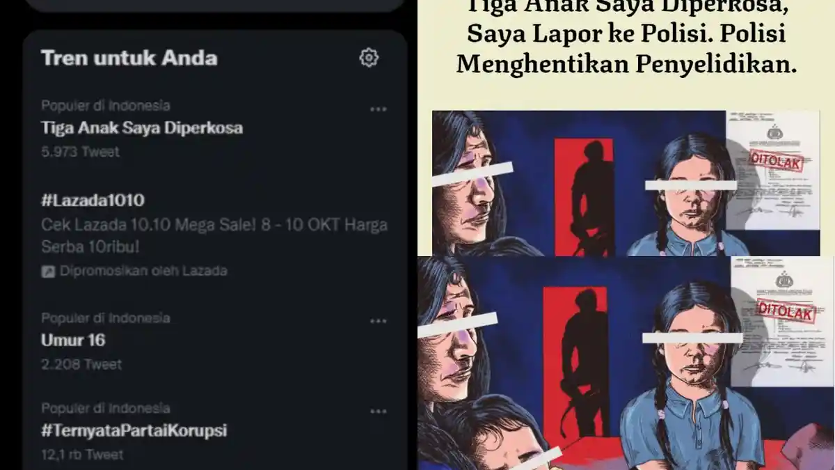 Trending di Twitter 'Tiga Anak Saya Diperkosa', Begini Penjelasan Polda Sulsel