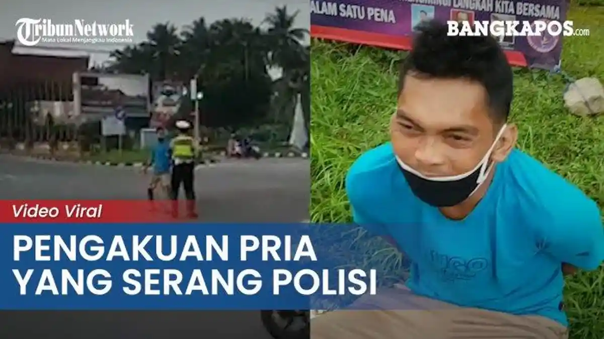 Viral Pria Pemukul Polisi Lalu Lintas, Namanya Suradi Alias Akiong, Tertawa Setelah Diborgol