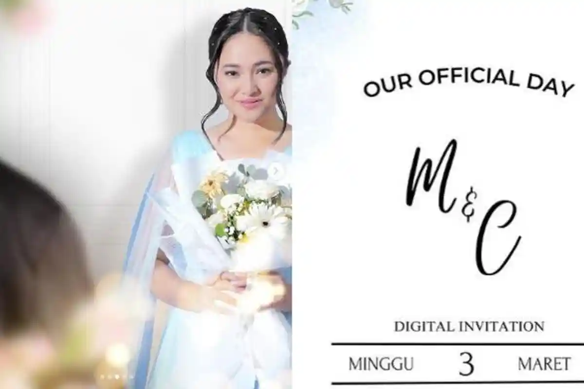 Marshanda Unggah Foto Pakai Gaun Ala Pengantin, Selipkan Undangan Bertuliskan Inisial M & C