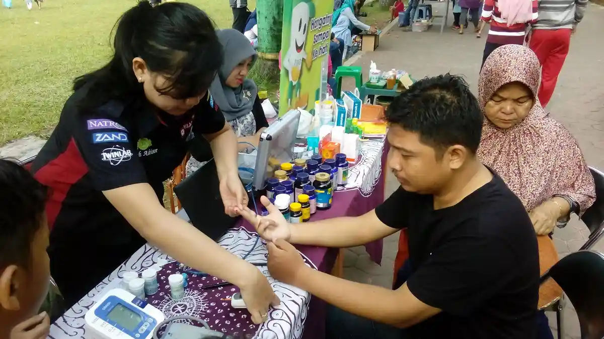 Ada Pemeriksaan Kesehatan Gratis di Lapangan Mataram Pekalongan Tiap Minggu Pagi