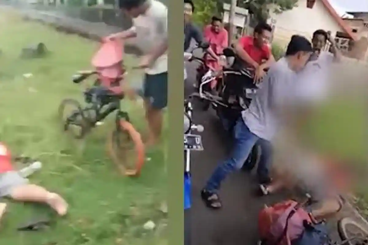 Viral Bocah Penjual Gorengan Dipukul hingga Tersungkur, Pelaku Emosi Mendengar Ucapan Korban