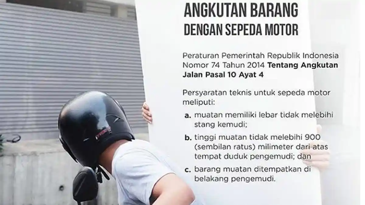 Begini Cara Membawa Barang di Atas Sepeda Motor Secara Baik dan Benar
