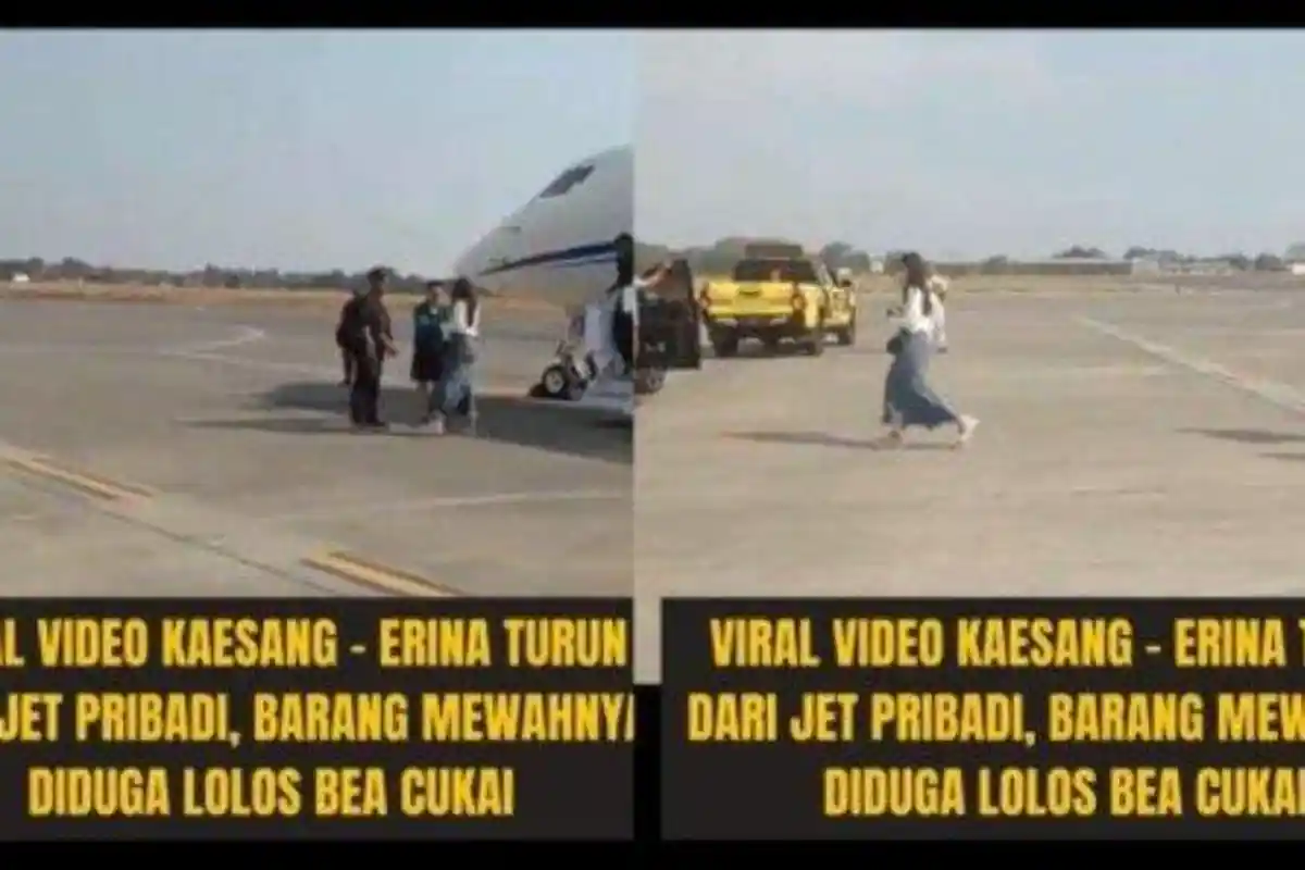 Bea Cukai Disorot Gegara Kaesang dan Erina Turun dari Jet Pribadi Langsung Naik Mobil