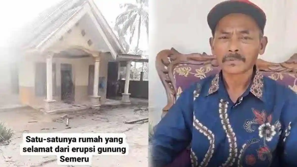 Sosok Pak Roh yang Rumahnya Utuh Tak Terdampak Abu Vulkanik Gunung Semeru, Ungkap Punya Amalan Rutin
