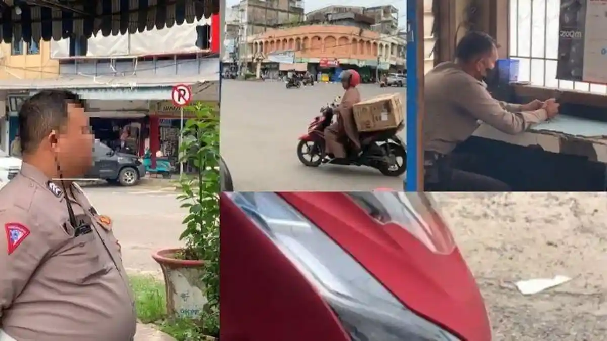 Polantas Gemoy di Simpang Bata Jambi Viral Tak Berkutik Dioceh Pengendara: Kato Nak Nilang,Tilanglah