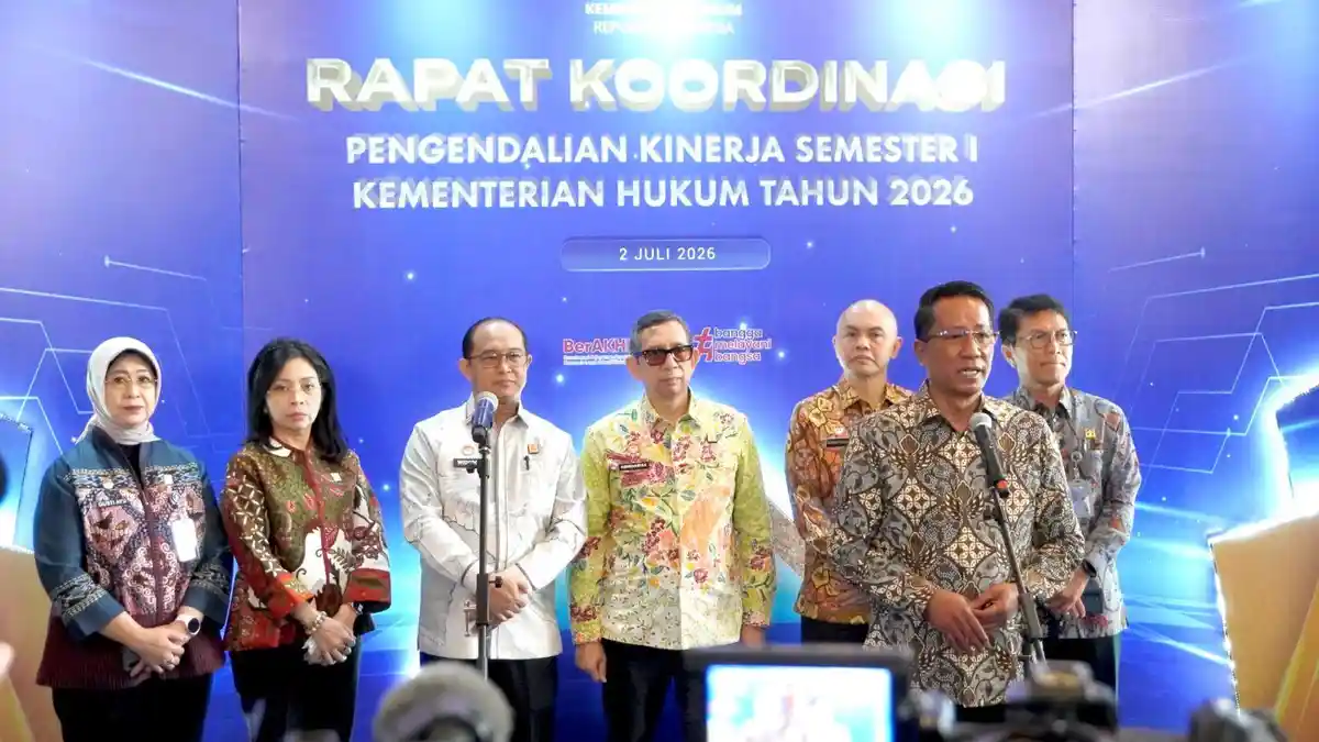 Menteri Hukum Buka Rakor Pengendalian Kinerja Semester I Tahun 2026 - Tribunjateng.com