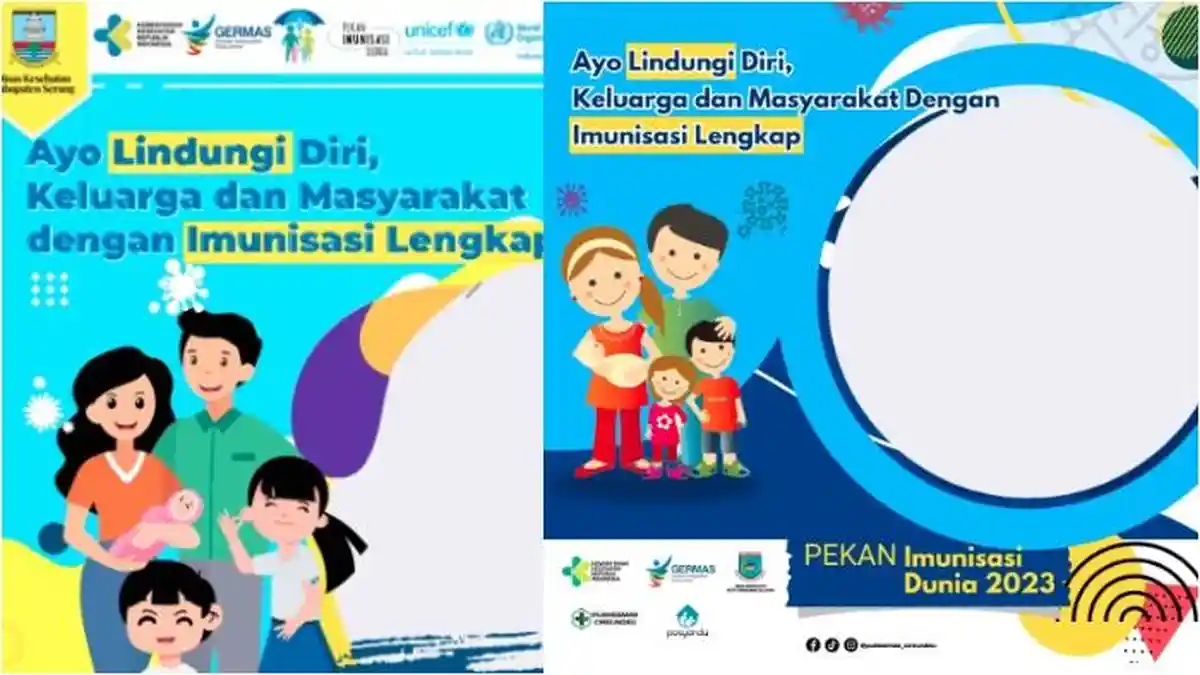25 Link Twibbon Pekan Imunisasi Dunia 2023, Beserta Cara Membuat dan Bagikan di Media Sosial