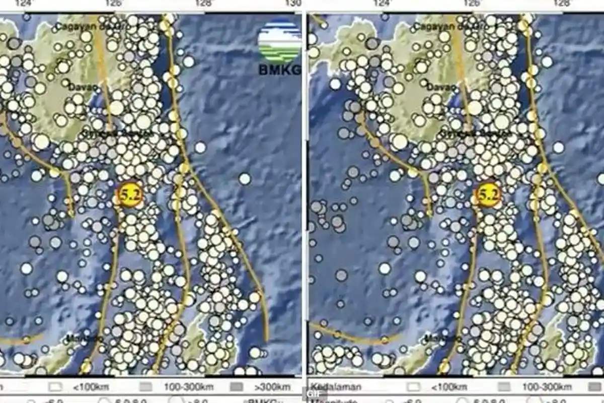Gempa Baru Saja Magnitudo 5.2, Pusat Gempa Dini Hari Tadi di Melonguane Sulut, Cek Info BMKG