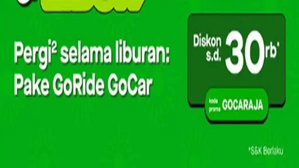 15 Kode Promo Gojek Hari Ini 11 Juli 2025, Diskon GoRide-GoCar Rp30 Ribu, GoFood 50 Persen
