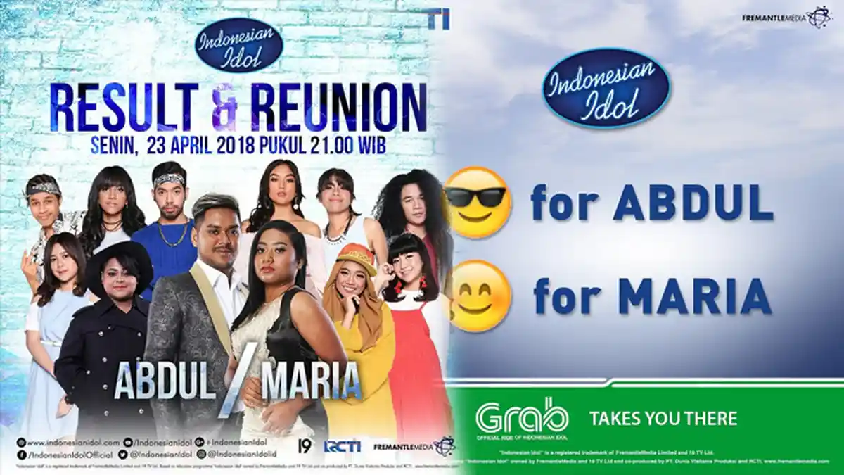 Indonesian Idol Buat Tes Untuk Pendukung Maria dan Abdul di Instagram, Ini Peserta Favorit Netter!