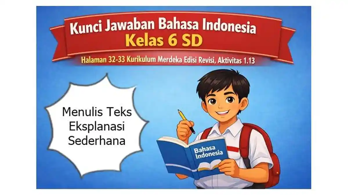 Kunci Jawaban Bahasa Indonesia Kelas 6 SD Halaman 32-33 Kurikulum Merdeka 2026, Aktivitas 1.13 - Sripoku.com