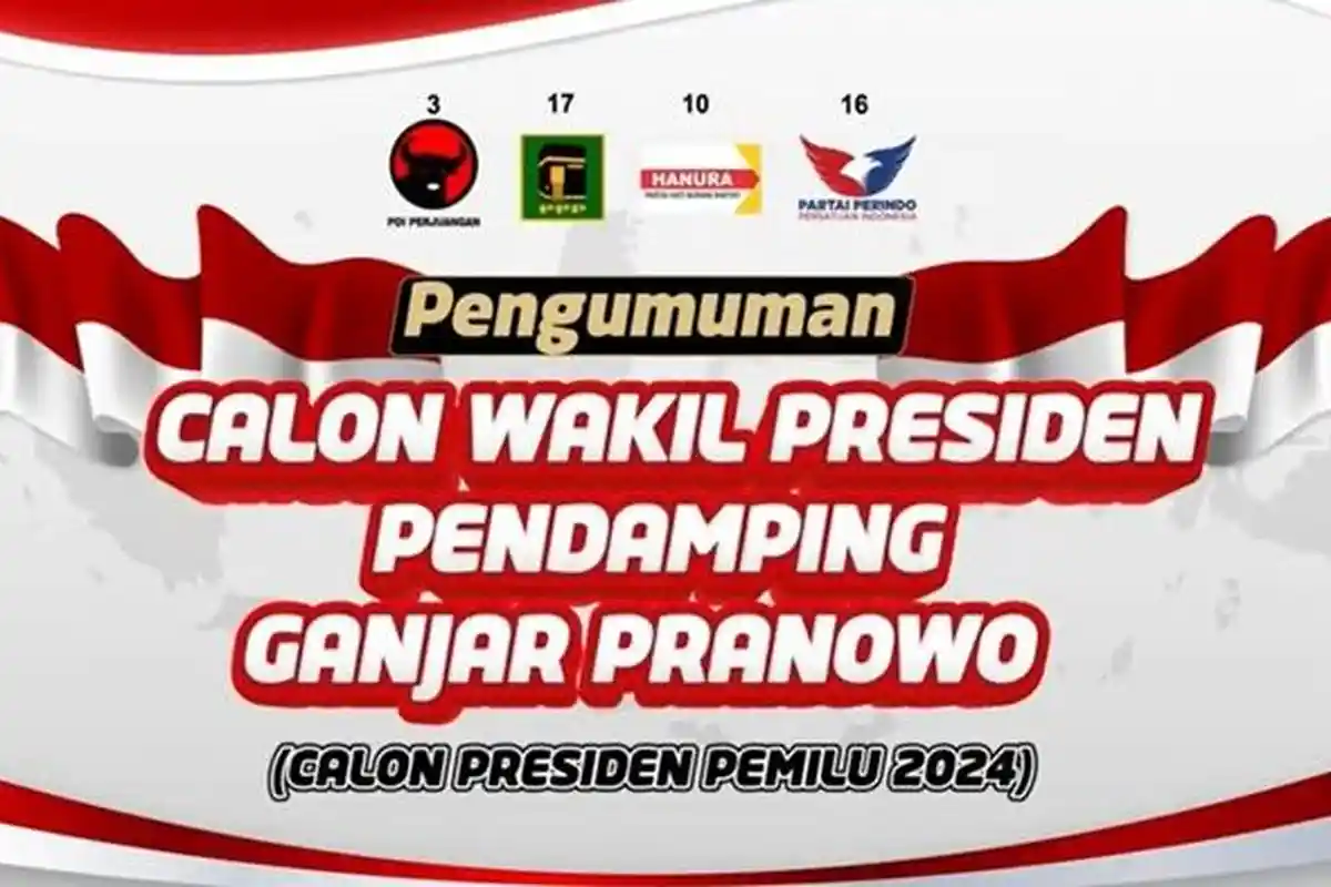 Live Streaming Pengumuman Calon Wakil Presiden Ganjar Pranowo, Inisial M Terungkap