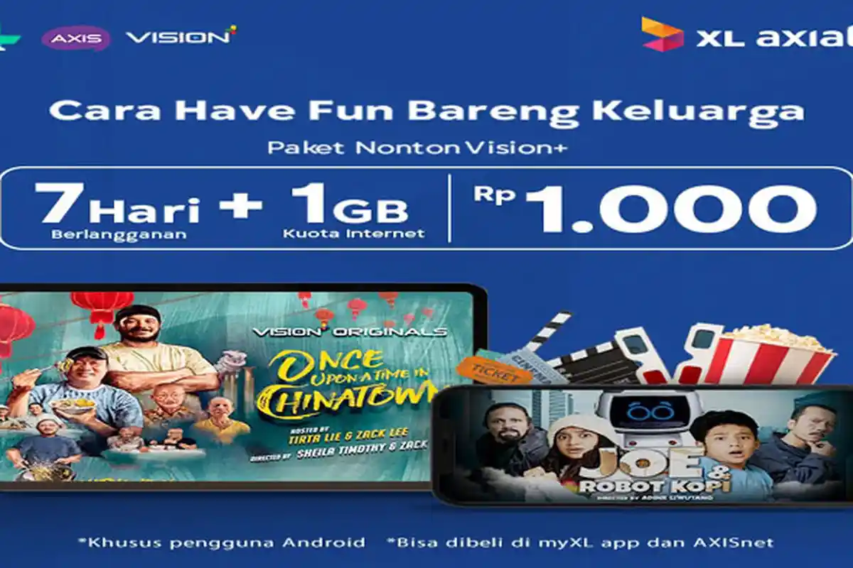 XL Axiata dan Vision+ Luncurkan Paket Bundling