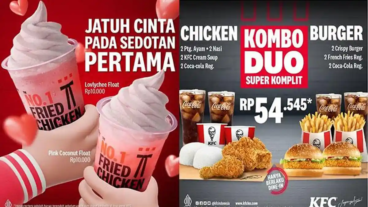 Promo KFC 18 Februari 2023, 2 Ayam, 2 Nasi, 2 Sup, 2 Coca-cola cuma Rp54 Ribuan