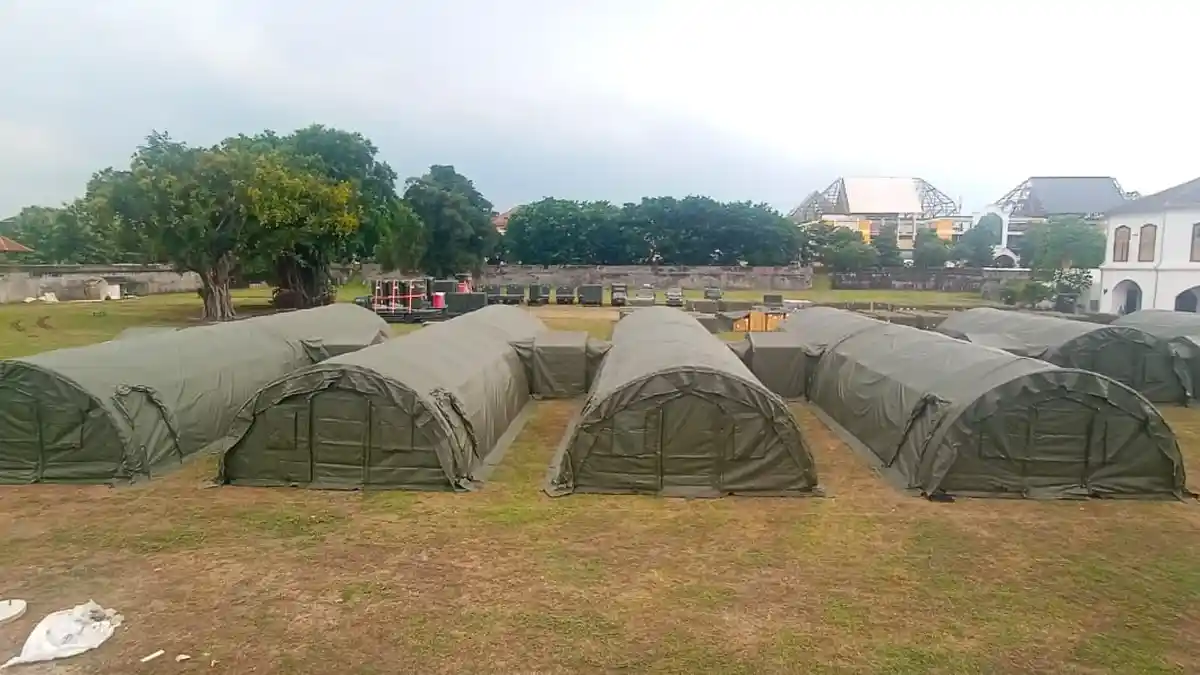 10 Tenda Sudah Didirikan di Rumah Sakit Lapangan Benteng Vastenburg Solo, Begini Penampakannya