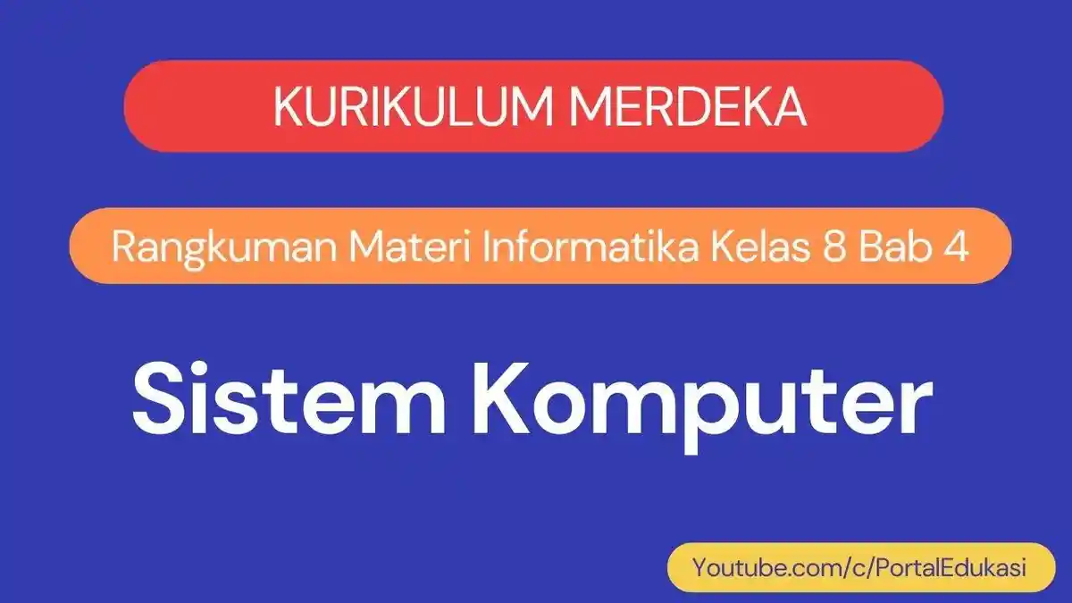 Rangkuman Materi dan Soal Informatika TIK Kelas 8 SMP / MTs Kurikulum Merdeka Bab 4: Sistem Komputer