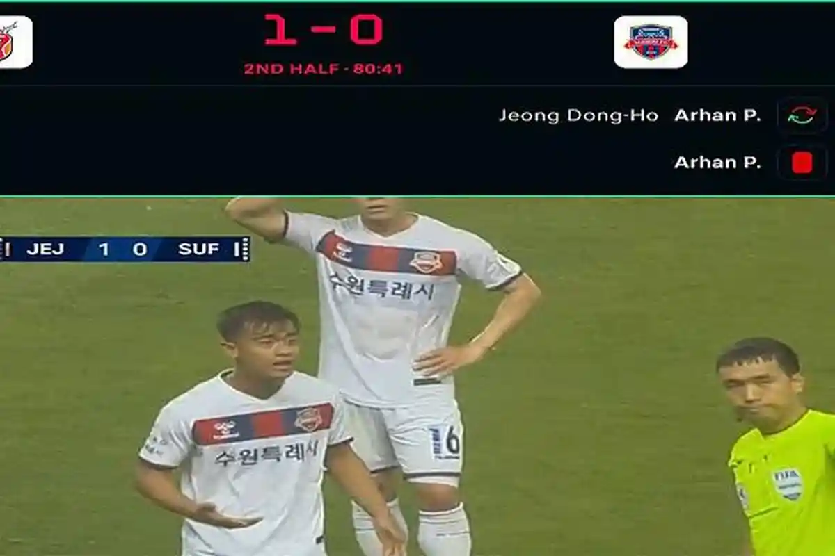 Debut Sial Pratama Arhan di K-League 1, Baru 1 Menit Bermain Sudah Diganjar Kartu Merah