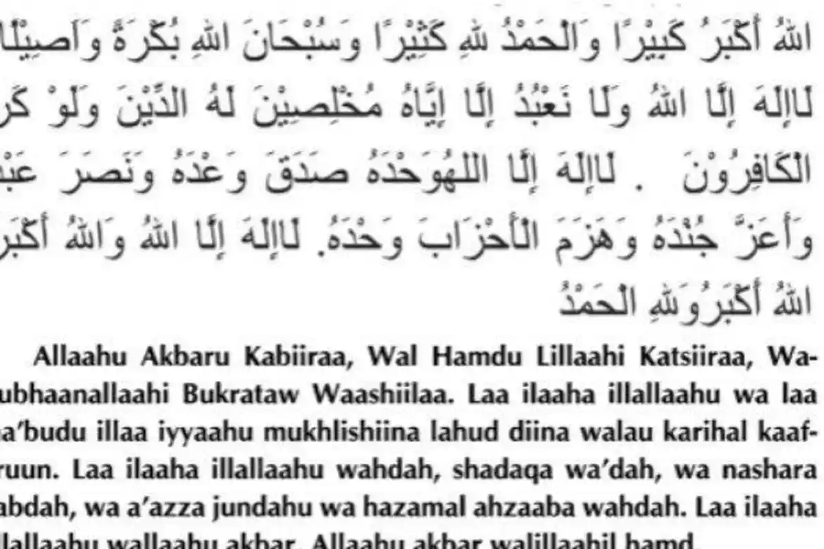 Bacaan Teks Takbiran Idul Adha 2025 Lengkap Versi Panjang dan Pendek dalam Bahasa Arab Serta Latin