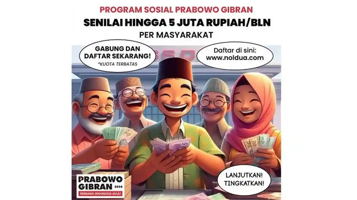 Ada Program Sosial Prabowo Gibran Noldua.com, TKN Tegaskan Itu Adalah Hoax dan Fitnah
