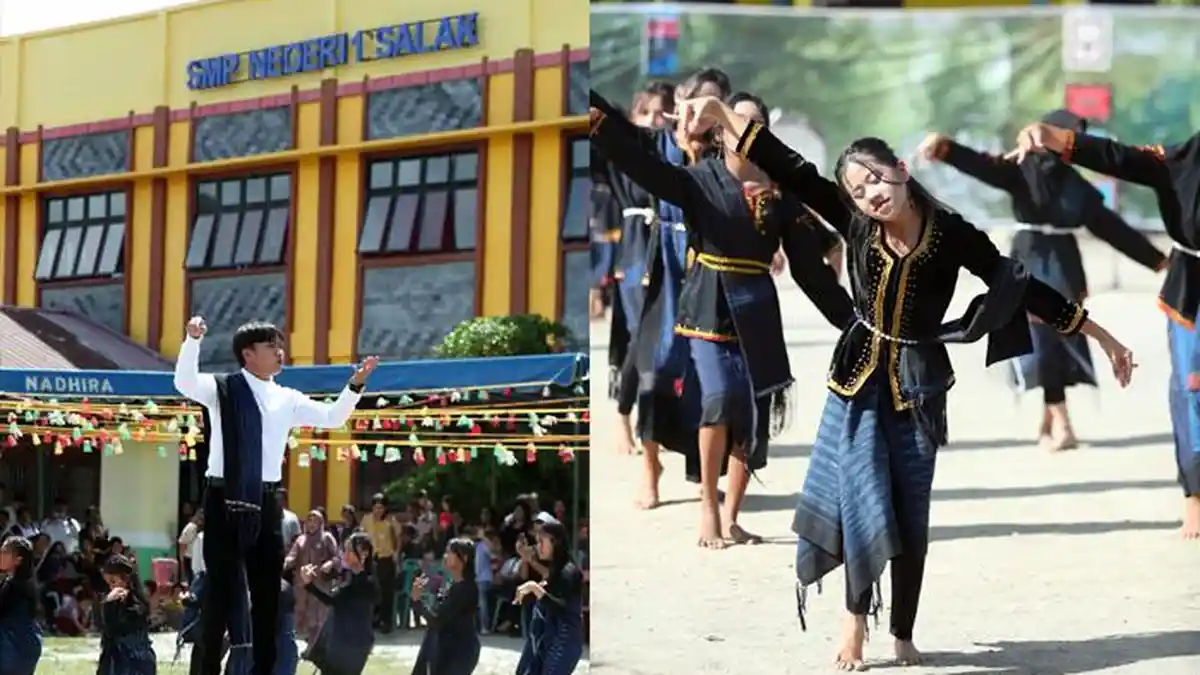 Bersamaan dengan Penyerahan Raport, Siswa SMPN 1 Salak Gelar Pentas Seni