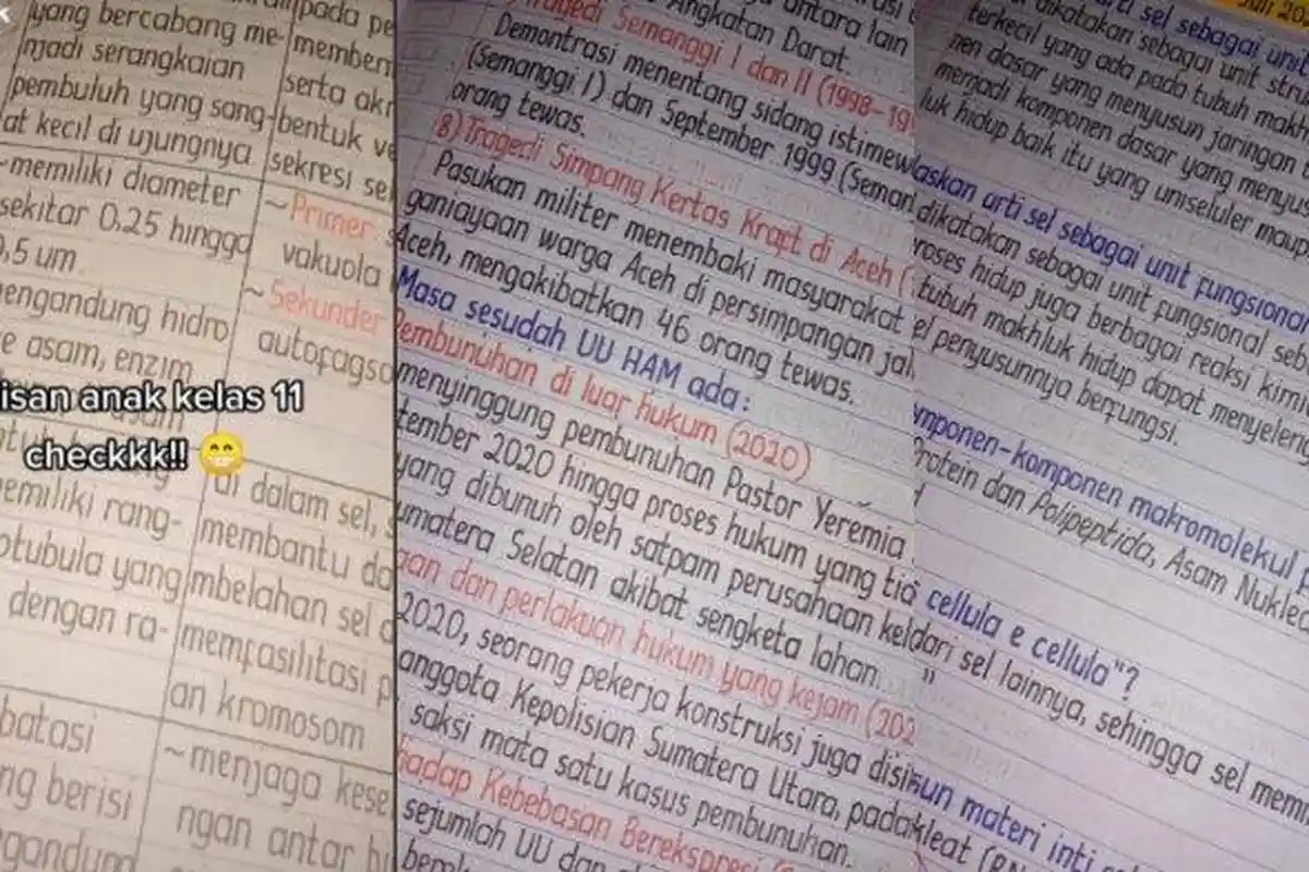 VIDEO TikTok Viral, Tulisan Tangan Anak SMA Ini Mirip Ketikan Komputer, Terungkap Kisah Dibaliknya