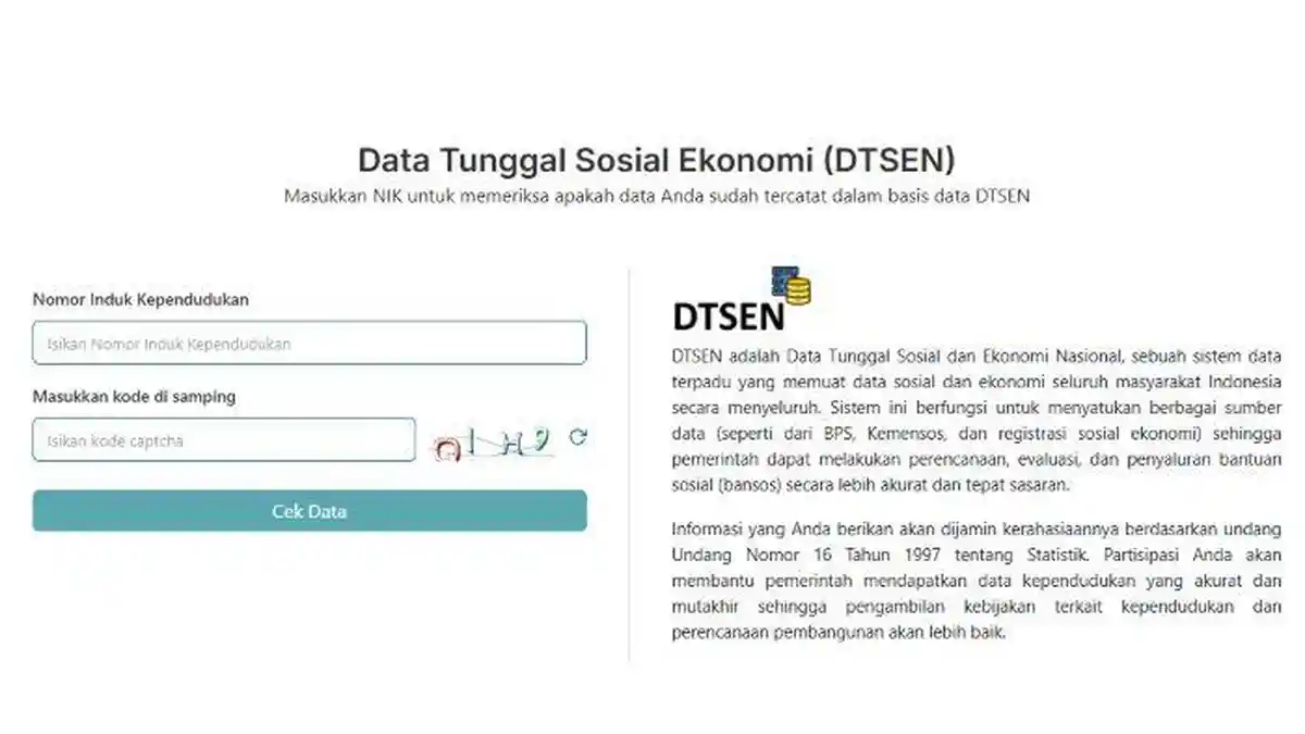 Cara Mengatasi dtsen-form.bps.go.id Error dan Cara Cek Desil Online Lengkap Arti Desil 1-10