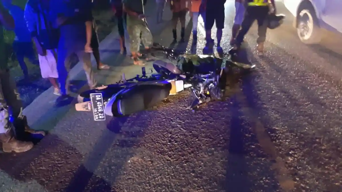 Kecelakaan di Kalsel, Robek di Kepala, Pengendara Motor di Tanbu Tewas Setelah Tabrak Belakang Mobil