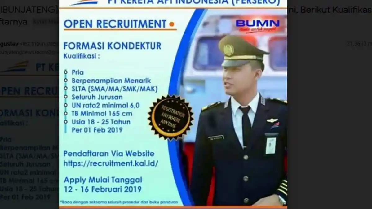 Lowongan Kerja 2024: PT KAI Management Trainee Buruh Lulusan S1 IPK Minimal 3,5 dan TOEFL ITP 500
