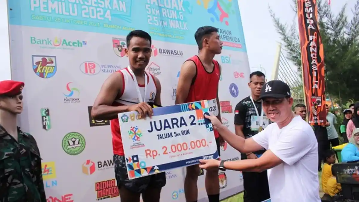 Prajurit Kodim 0107/Asel Runner-up Lomba Lari 5 Kilometer, Juara Disabet Atlet Pra-PORA 