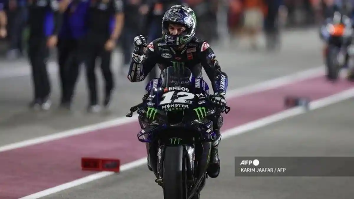 Hasil MotoGP Qatar 2021 Maverick Vinales Menjadi yang Tercepat, Valentino Rossi Urutan Ke 12