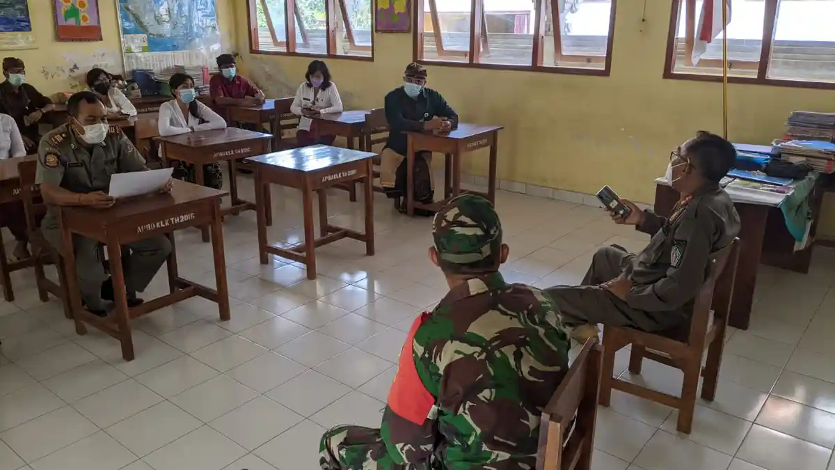 Antisipasi Kerumunan, Orang Tua Siswa Tak Diperkenankan Masuk ke Area Sekolah Saat PTM di Klungkung