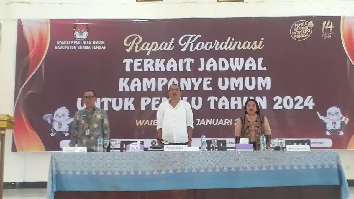 KPU Sumba Tengah Gelar Pertemuan Bersama Parpol, Pemerintah dan Tomas Bahas Jadwal Kampanye Umum