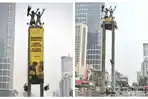 Spanduk Raksasa Greenpeace di Bundaran HI, Pramono Anung Ingatkan Demo Tak Ganggu Ketertiban Umum