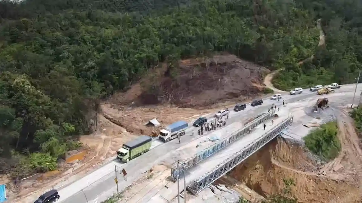 Perbaikan Jalan Lintas Riau-Sumbar di Tanjung Alai Kampar Riau Dikebut ...