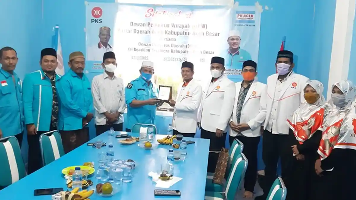 Pengurus PKS Aceh Besar Silaturahmi Silaturahmi ke Kantor DPW PDA Aceh Besar, Ini yang Mereka Bahas